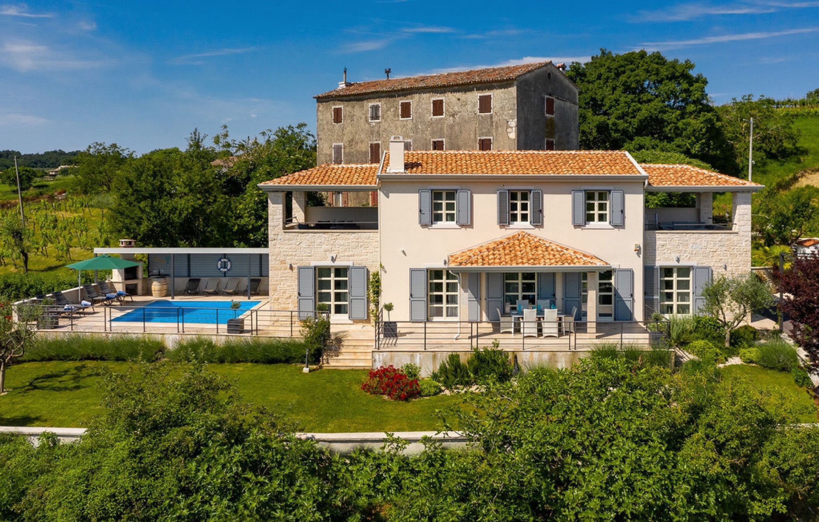 Villa Casa Katharina s bazenom i panoramskim pogledom